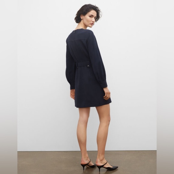 Club Monaco Long Sleeve Belted Pocket Dress - Picture 2 of 5